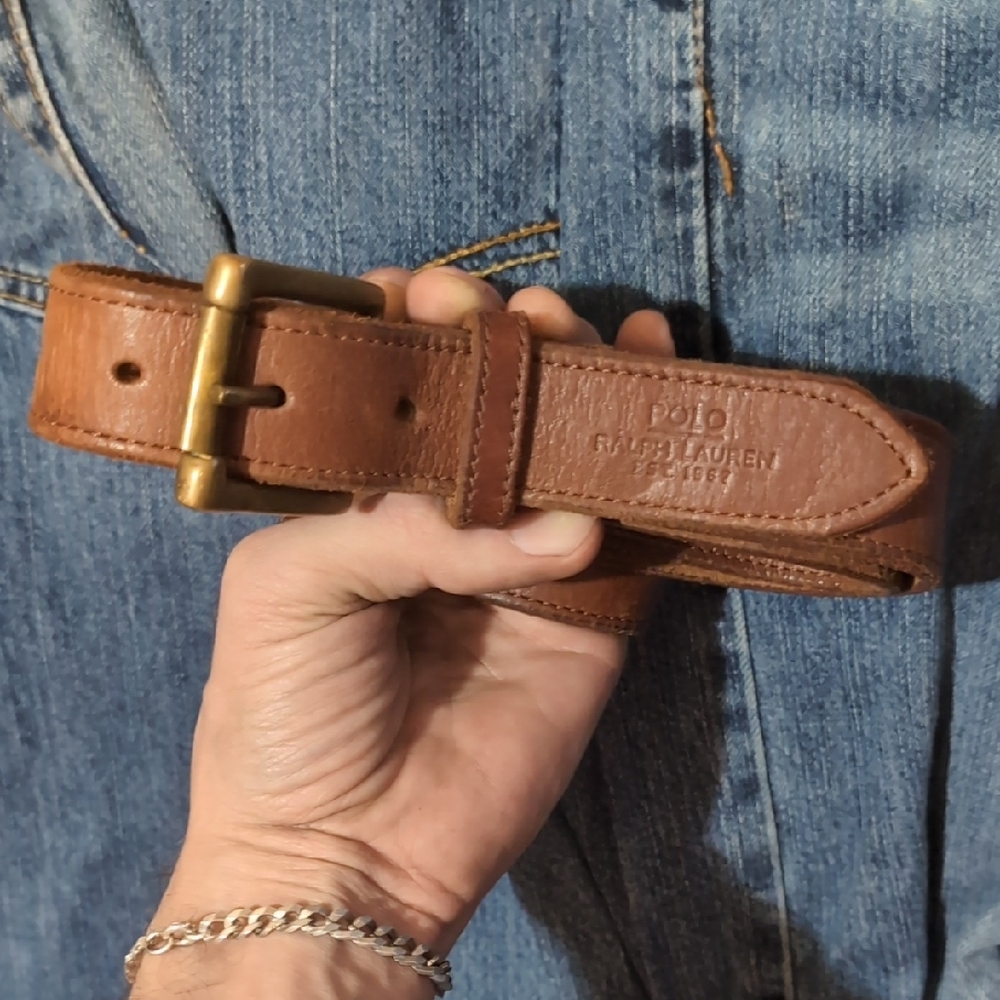 Polo by Ralph Lauren Brown Leather Belt
